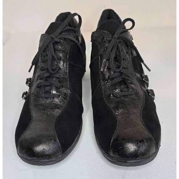 LAURA BIAGIOTTI women's sneakers, leather/SUEDE Size: EU 41 USA 11 Crystal Logo - Picture 2 of 11